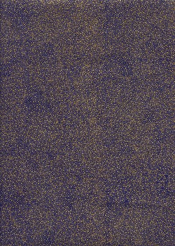 Papier lokta moucheté or fond bleu vif (50x75)