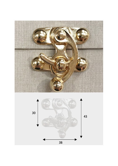 Dicosmétique 10 pièces fermoirs à clé de serrure ovale 26mm