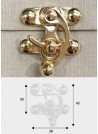 Fermoir à levier et bascule or "redoré" (43x38mm) + clous de fixation - L'unité