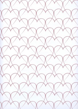 Planche de coeurs fond blanc (68,5x98)