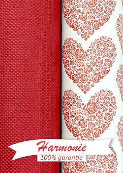 HARMONIE DUO cœurs de roses rouges