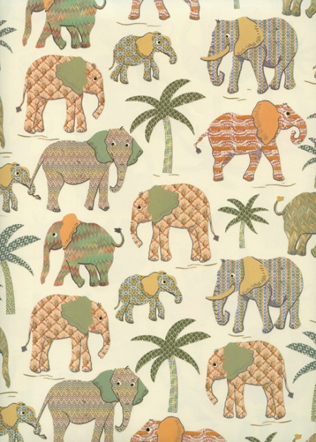 Les éléphants en patchwork (70x100)