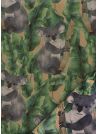 Les koalas fond vert et beige (68,5x98)