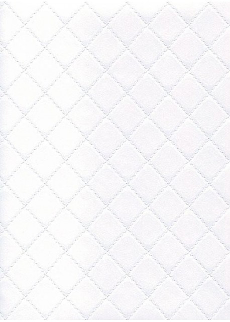 Simili cuir "Diamond" blanc neige (70x90)