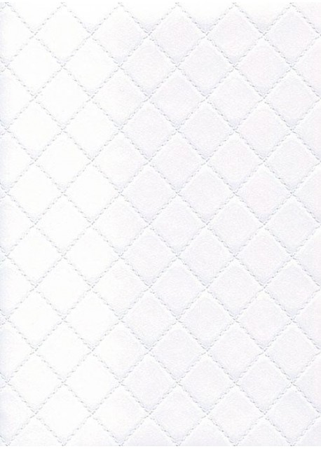 Simili cuir "Diamond" blanc neige (70x90)