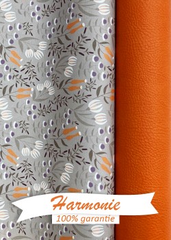 HARMONIE DUO Botanica floral orange et blanc