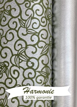 HARMONIE DUO Arabesque argent fond vert