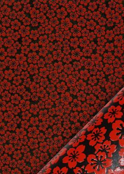 Kawaii laqué rouge fond noir (48x65)