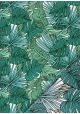 Feuilles exotiques ambiance émeraude (50x70)