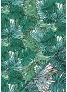 Feuilles exotiques ambiance émeraude (50x70)
