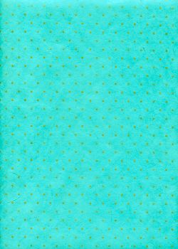 Papier lokta plumetis or fond turquoise (50x75)