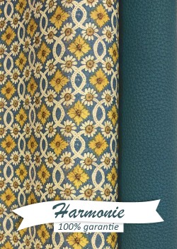 HARMONIE DUO Tressage de fleurs ambiance bleu paon