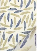 Plumes bleu marine et or (70x100)