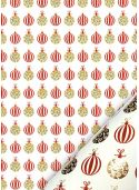 Les boules de Noël rouges et or vif (50x65)