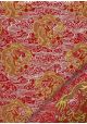 Lokta dragons dorés sur fond argent et rouge (47x72)