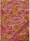 Lokta dragons dorés sur fond argent et rouge (47x72)