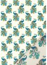 Venise les paons ton turquoise (70x100)