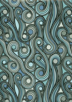 Psychédélique ton bleu (50x68)