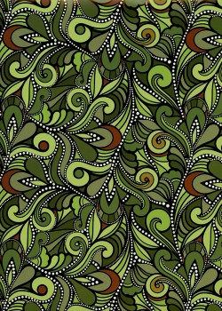 Psychédélique ambiance verte (50x68)