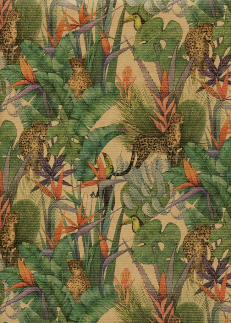 Décor tropical fond kraft (50x69,5)