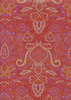 Cachemire rouge fond kraft (50x69,5)