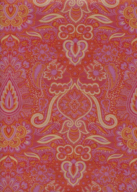 Cachemire rouge fond kraft (50x69,5)