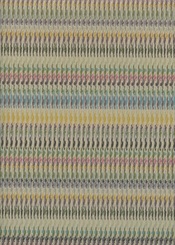 Rayures de motifs colorés fond beige (68,5x98)