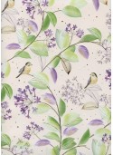 Papier Turnowsky branches de lilas réhaussé or (50x70)