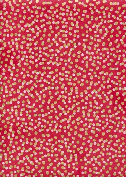 Papier lokta pois superposés or et rose fond rouge (50x75)