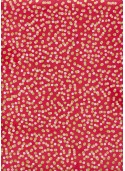 Papier lokta pois superposés or et rose fond rouge (50x75)