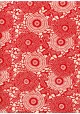 Lokta floral rouge fond naturel (50x70)