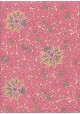 "Papier de coton" Floralies or fond rose (55x76)