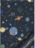 Papier Turnowsky les planetes réhaussé or (50x70)