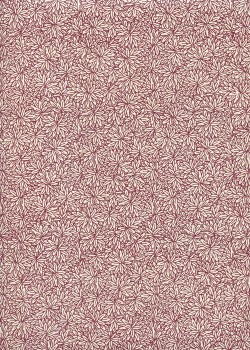 Papier lokta jungle bordeaux fond ivoire (50x75)
