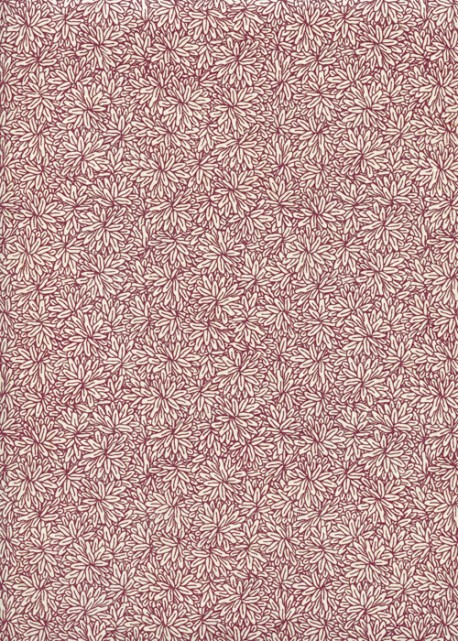 Papier lokta jungle bordeaux fond ivoire (50x75)