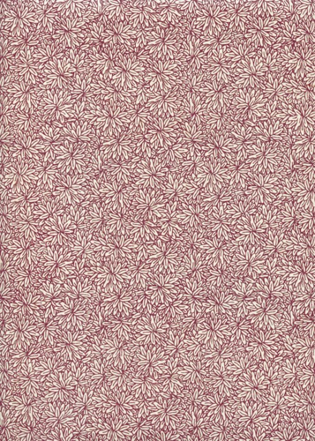 Papier lokta jungle bordeaux fond ivoire (50x75)