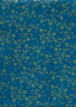 Papier lokta sybille bleu et or (50x75)