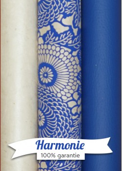 HARMONIE TRIO floral bleu fond naturel