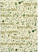 Ecritures de Noël ambiance verte (70x100)