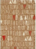 Planche de sapins fond brun (70x100)