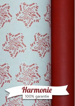 HARMONIE DUO Recto verso Étoiles de noël fond rouge / fond ivoire"
