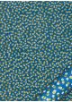 Papier lokta pois superposés or et blanc fond bleu (50x75)
