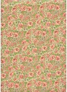 "Liberty" rose et vert fond crème (50x70)