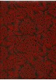 Chiyogami laqué - Ortensias laqués rouges fond noir (48x65)