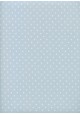 "Toile enduite" Pois blancs fond bleu (48x100)