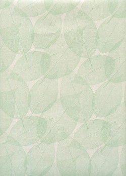 Les feuilles vertes ambiance nacrée (68x98)