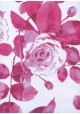 Floral fuschia fond blanc (68x98)