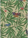Les papillons dans les bambous fond beige (68x98)