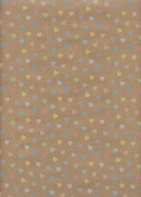 Les coeurs acidulés fond beige (68x98)