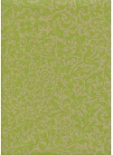 Arabesques vert anis fond beige (50x70)